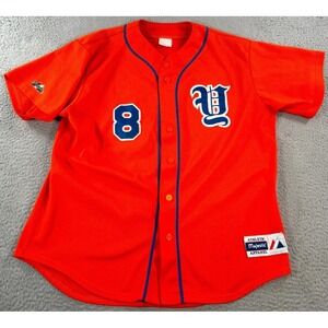 VTG Majestic Baseball Jersey Mens Large Orange Mesh Minorleague‎ Baseball